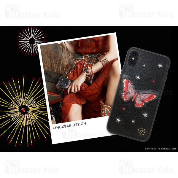 قاب فانتزی iPhone X / XS Kingxbar Swarovski Insect Series Butterfly