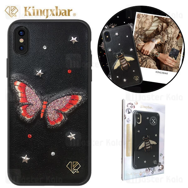 قاب فانتزی iPhone X / XS Kingxbar Swarovski Insect Series Butterfly
