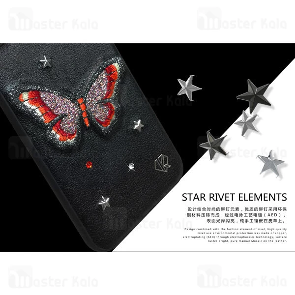 قاب فانتزی iPhone X / XS Kingxbar Swarovski Insect Series Butterfly