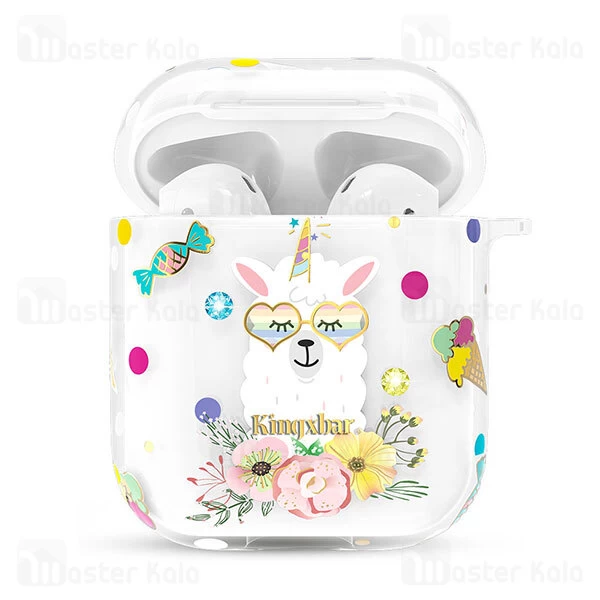 کاور ایرپاد Apple Airpods 1 / 2 Kingxbar Swarovski Adorkable Series Alpaca