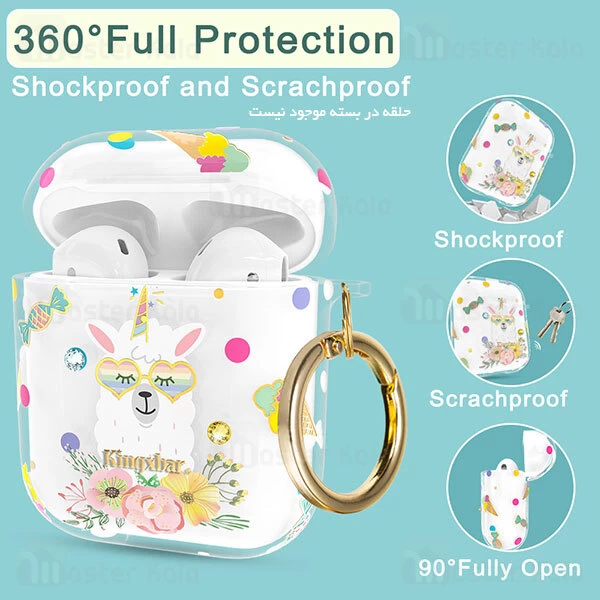 کاور ایرپاد Apple Airpods 1 / 2 Kingxbar Swarovski Adorkable Series Alpaca