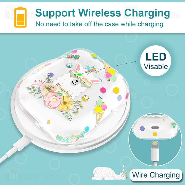 کاور ایرپاد Apple Airpods 1 / 2 Kingxbar Swarovski Adorkable Series Alpaca