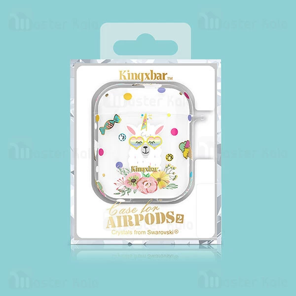 کاور ایرپاد Apple Airpods 1 / 2 Kingxbar Swarovski Adorkable Series Alpaca