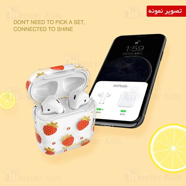 کاور ایرپاد Apple Airpods 1 / 2 Kingxbar Swarovski Fresh Series Magpie Thorn Birds