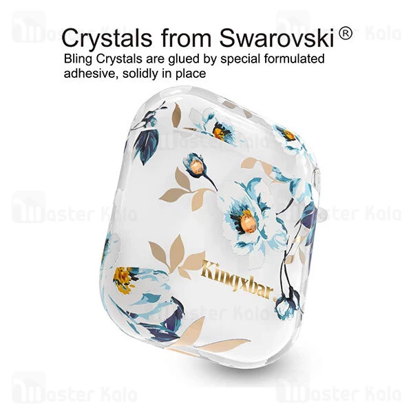 کاور ایرپاد Apple Airpods 1 / 2 Kingxbar Swarovski Fresh Series Gardenia