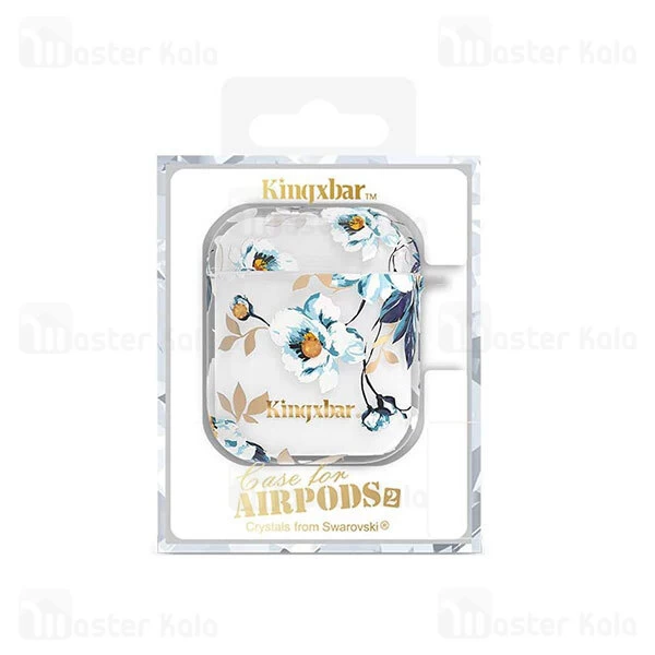 کاور ایرپاد Apple Airpods 1 / 2 Kingxbar Swarovski Fresh Series Gardenia