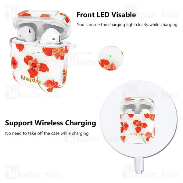 کاور ایرپاد Apple Airpods 1 / 2 Kingxbar Swarovski Fresh Series Kapok