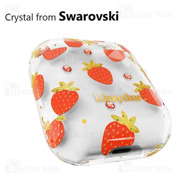کاور ایرپاد Apple Airpods 1 / 2 Kingxbar Swarovski Fresh Series Strawberry