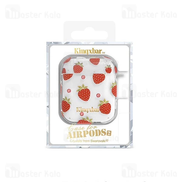 کاور ایرپاد Apple Airpods 1 / 2 Kingxbar Swarovski Fresh Series Strawberry