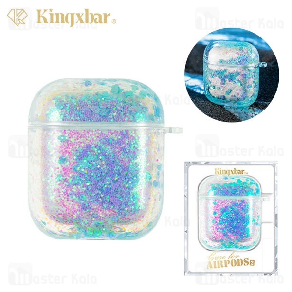 کاور آکواریومی ایرپاد Apple Airpods 1 / 2 Kingxbar Swarovski Galaxy Series Aqua