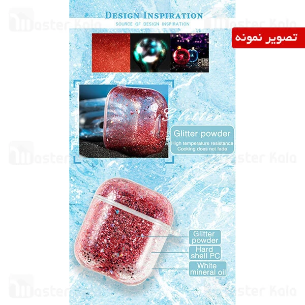 کاور آکواریومی ایرپاد Apple Airpods 1 / 2 Kingxbar Swarovski Galaxy Series Aqua