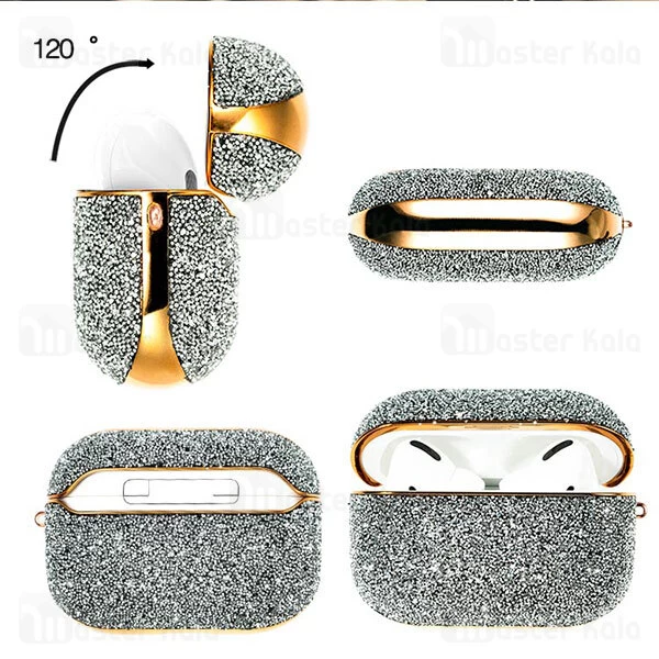 کاور ایرپاد پرو Apple AirPods Pro / Pro 2 Kingxbar Swarovski Crystal Fabric Series