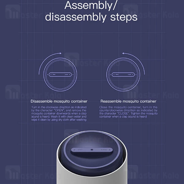 چراغ حشره کش بیسوس Baseus Purple Vortex-USB Mosquito Lamp ACMWD-ZX02