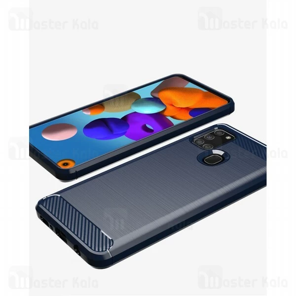 قاب محافظ ژله ای Samsung Galaxy A21s Fiber Carbon Rugged Armor Case