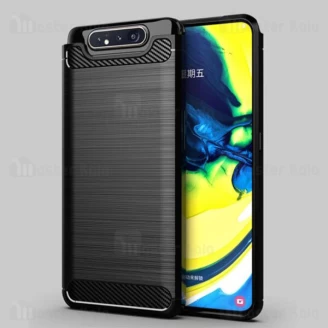 قاب محافظ ژله ای سامسونگ Samsung Galaxy A80 Rugged Armor Fiber Carbon