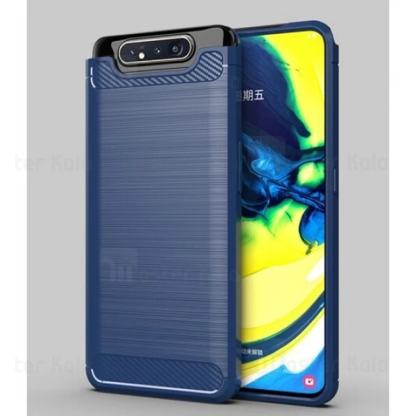 قاب محافظ ژله ای Samsung Galaxy A80 Fiber Carbon Rugged Armor Case