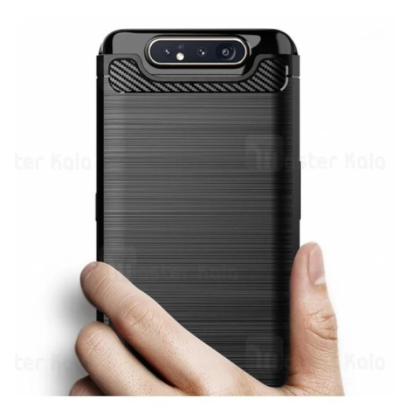 قاب محافظ ژله ای Samsung Galaxy A80 Fiber Carbon Rugged Armor Case