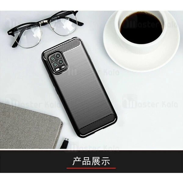 قاب محافظ ژله ای Xiaomi Mi 10 Lite / Mi 10 Youth Fiber Carbon Rugged Armor Case