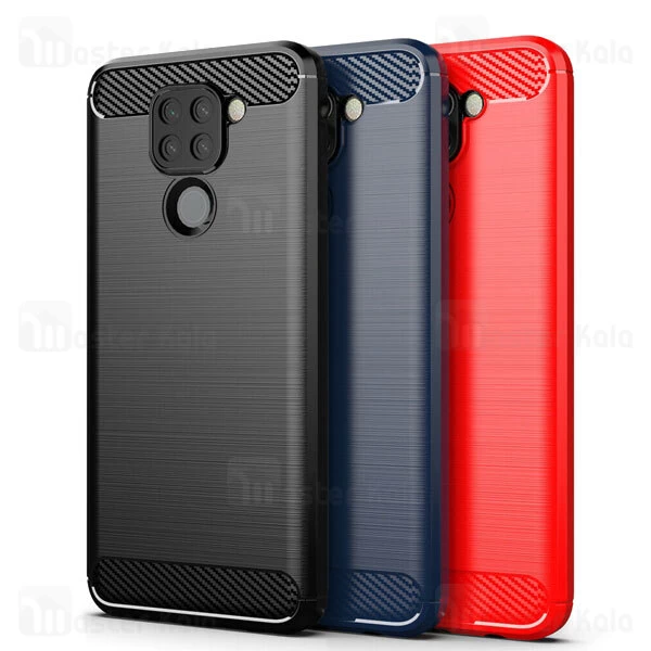 قاب محافظ ژله ای شیائومی Xiaomi Redmi Note 9 / Redmi 10x 4G Rugged Armor Fiber Carbon