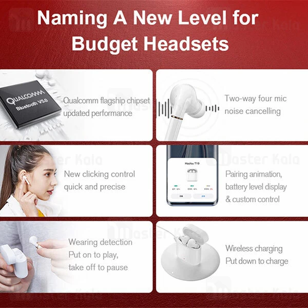 هندزفری بلوتوث دوگوش شیائومی هایلو Haylou T19 TWS aptX Bluetooth Earbuds
