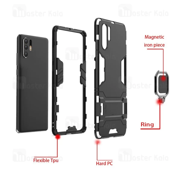 گارد ضد ضربه انگشتی Huawei P30 Pro Black Panther KEYSION ShockProof Armor Ring