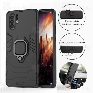 گارد ضد ضربه انگشتی Huawei P30 Pro Black Panther KEYSION ShockProof Armor Ring