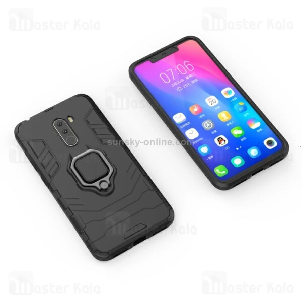 قاب Xiaomi Poco F1 / Pocophone F1 KEYSION ShockProof Armor Ring Holder Case