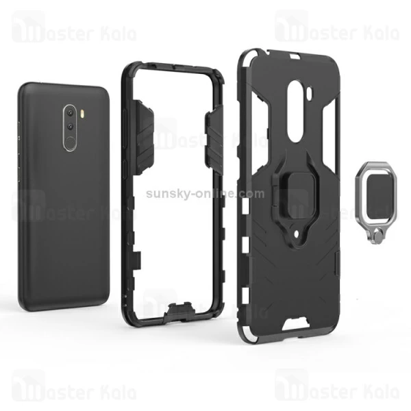 قاب Xiaomi Poco F1 / Pocophone F1 KEYSION ShockProof Armor Ring Holder Case