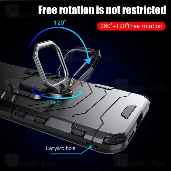 قاب Xiaomi Mi 10 Lite / Mi 10 Youth KEYSION ShockProof Armor Ring Holder Case