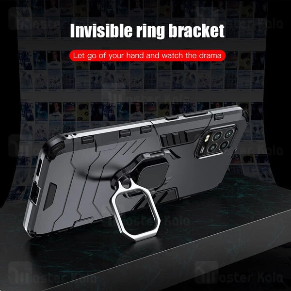 قاب Xiaomi Mi 10 Lite / Mi 10 Youth KEYSION ShockProof Armor Ring Holder Case