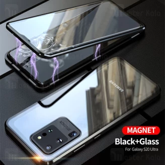 قاب مگنتی 360 درجه Samsung Galaxy S20 Ultra Magnetic 2 in 1 Case دارای گلس صفحه