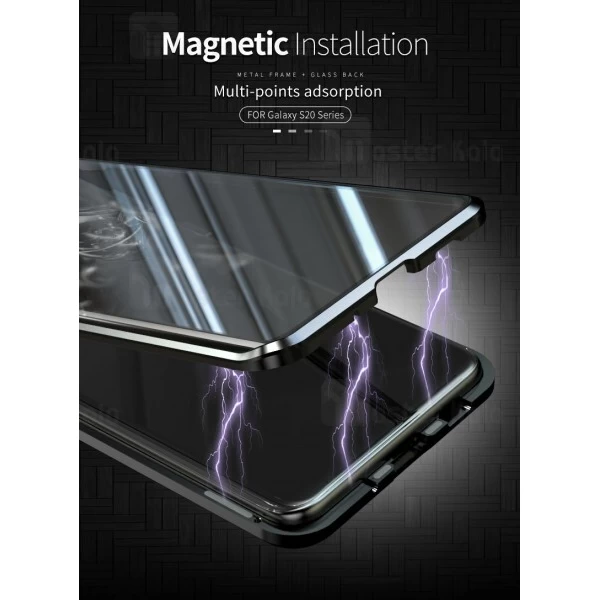 قاب مگنتی 360 درجه Samsung Galaxy S20 Plus Magnetic 2 in 1 Case دارای گلس صفحه