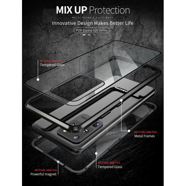 قاب آهنربایی Samsung Galaxy S20 Ultra Magnetic 2 in 1 Full Case