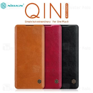 کیف چرمی نیلکین وان پلاس OnePlus 8 Nillkin Qin Leather Case
