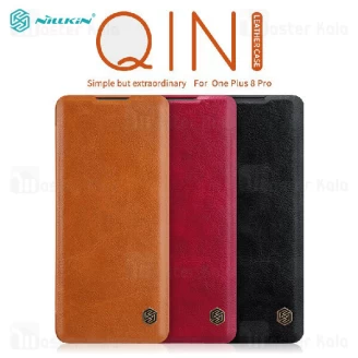 کیف چرمی نیلکین وان پلاس OnePlus 8 Pro Nillkin Qin Leather Case