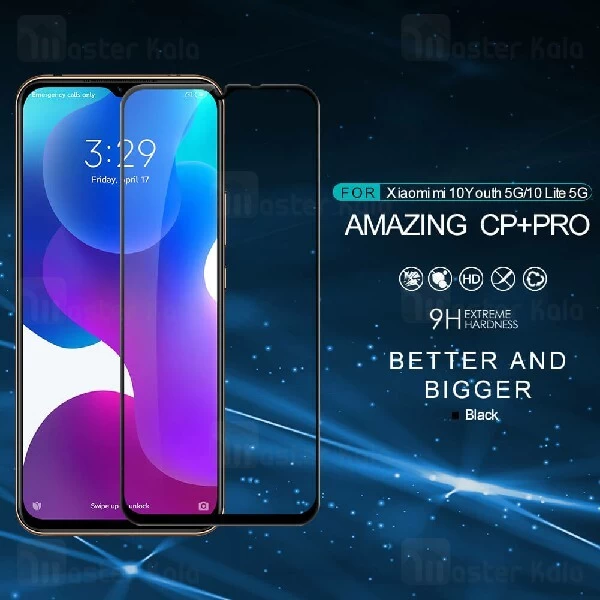 محافظ صفحه شیشه ای تمام صفحه تمام چسب نیلکین Xiaomi Mi 10 Lite / Redmi 10X / 10X Pro Nillkin CP+ Pro
