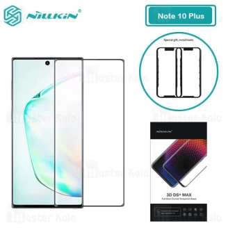 محافظ صفحه شیشه ای تمام صفحه تمام چسب نیلکین Samsung Galaxy Note 10 Plus Nillkin 3D DS+ Max