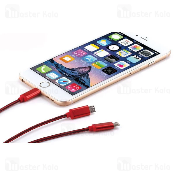 کابل سه سر امی EMY MY-447 USB Cable توان 2 آمپر