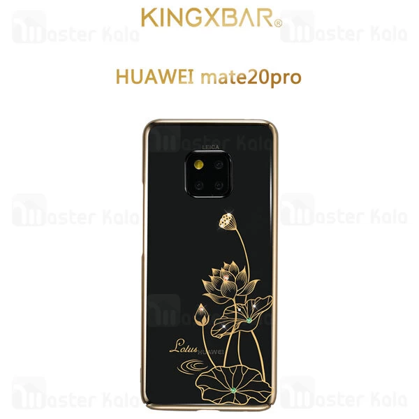 قاب فانتزی Huawei Mate 20 Pro Kingxbar Swarovski Flower Series Lotus Gold
