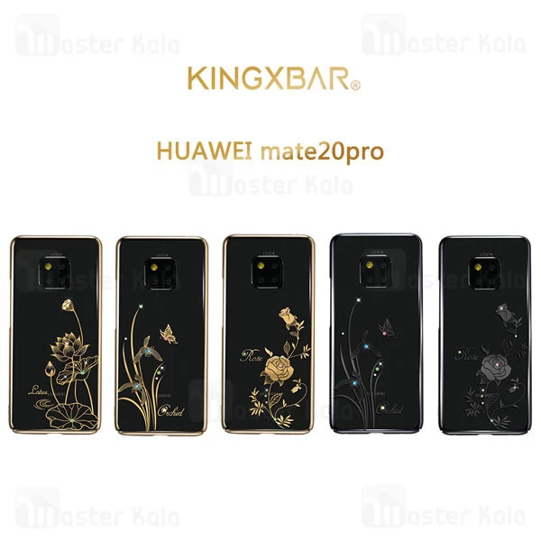 قاب فانتزی Huawei Mate 20 Pro Kingxbar Swarovski Flower Series Lotus Gold