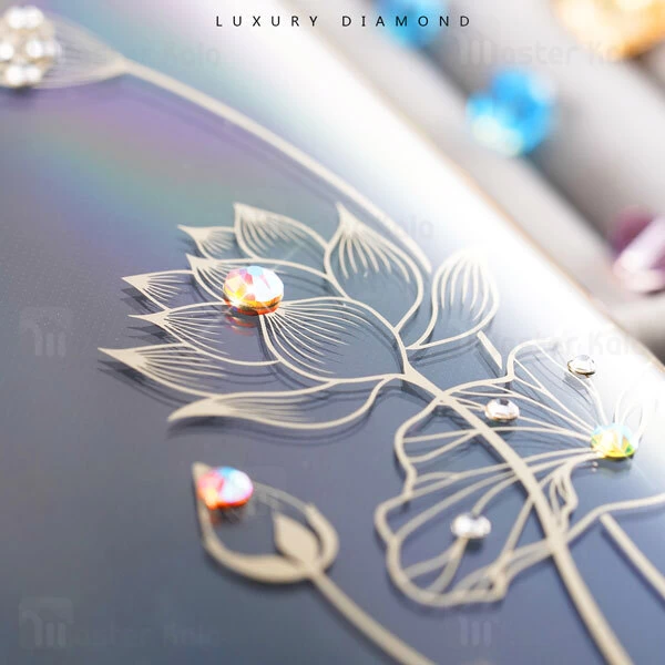 قاب فانتزی Huawei Mate 20 Pro Kingxbar Swarovski Flower Series Lotus Gold