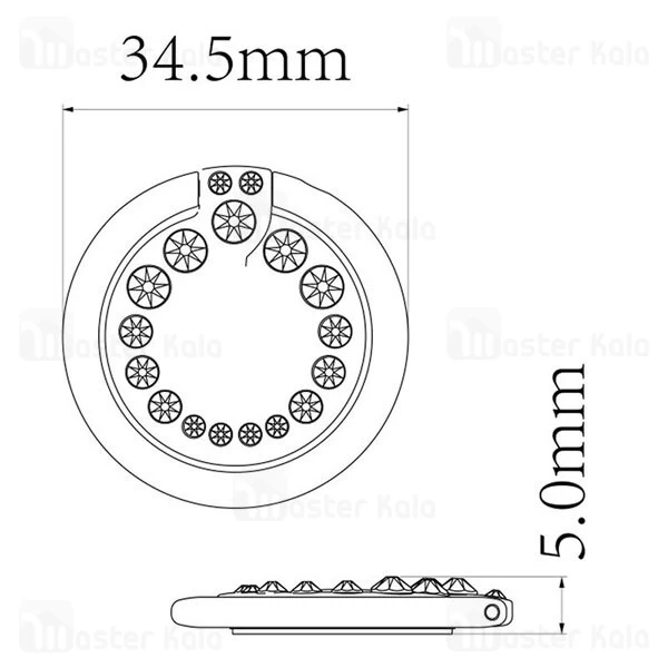 هولدر انگشتی Kingxbar Swarovski Enamored Ring Grip