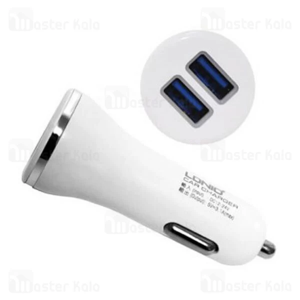 شارژر فندکی LDNIO DL-C23 2 Ports 3.1A Car Charger With Cable