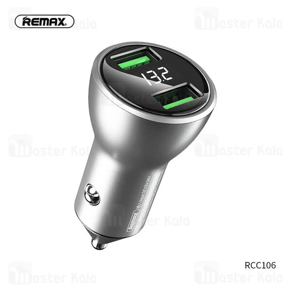 شارژر فندکی Remax RCC106 2 Ports 3.4A Car Charger