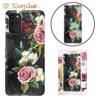 قاب فانتزی Samsung Galaxy S20 Plus Kingxbar Swarovski Spring White/Pink Flower