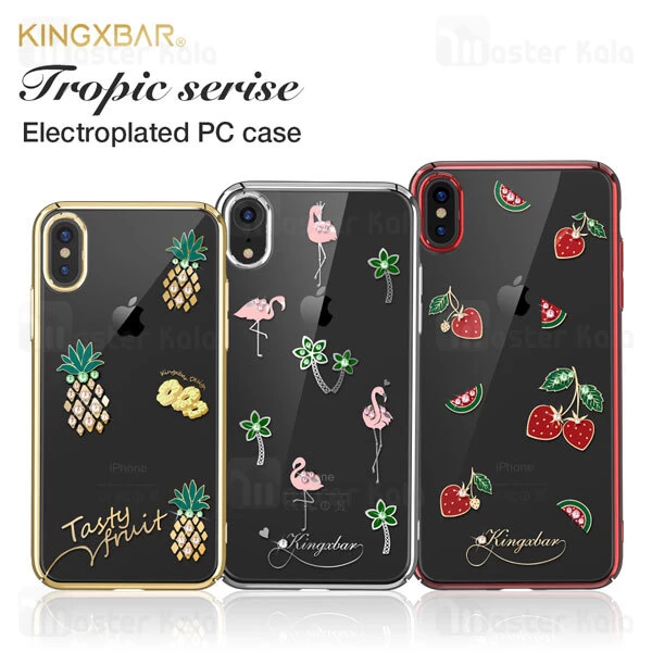 قاب فانتزی iPhone X / XS Kingxbar Swarovski Tropical Strawberry