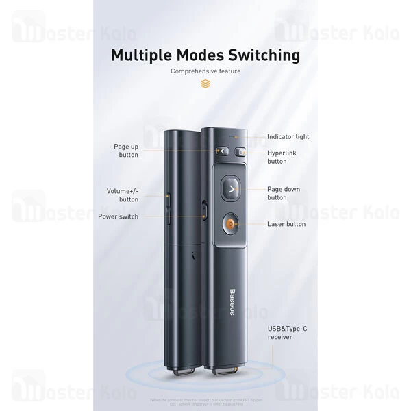 پوینتر و پرزنتر بیسوس Baseus Orange Dot Wireless Presenter ACFYB-0G