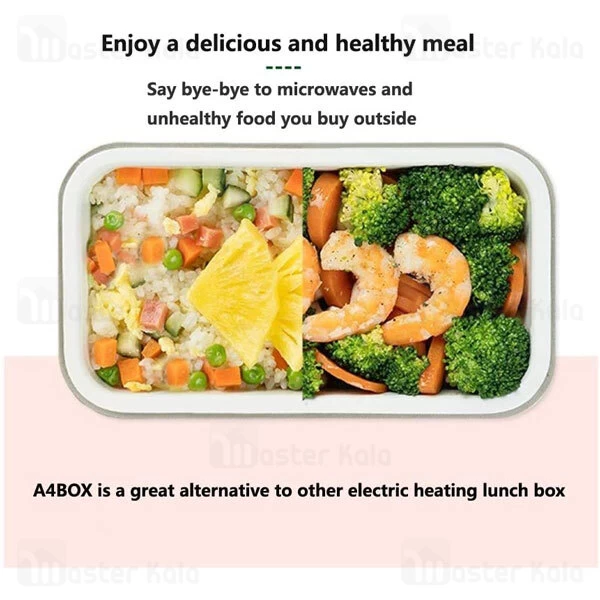 گرمکن و ظرف غذا فانتزی A4BOX Kitty Heating Lunch BOX