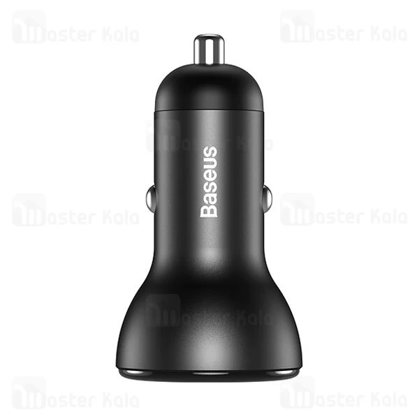 شارژر فندکی سوپر شارژ بیسوس Baseus Digital Dual Quick Charger 45W TZCCBX-B0G همراه کابل