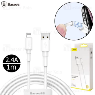 کابل لایتنینگ بیسوس Baseus Mini White CALSW-02 توان 2.4 آمپر طول 1 متر